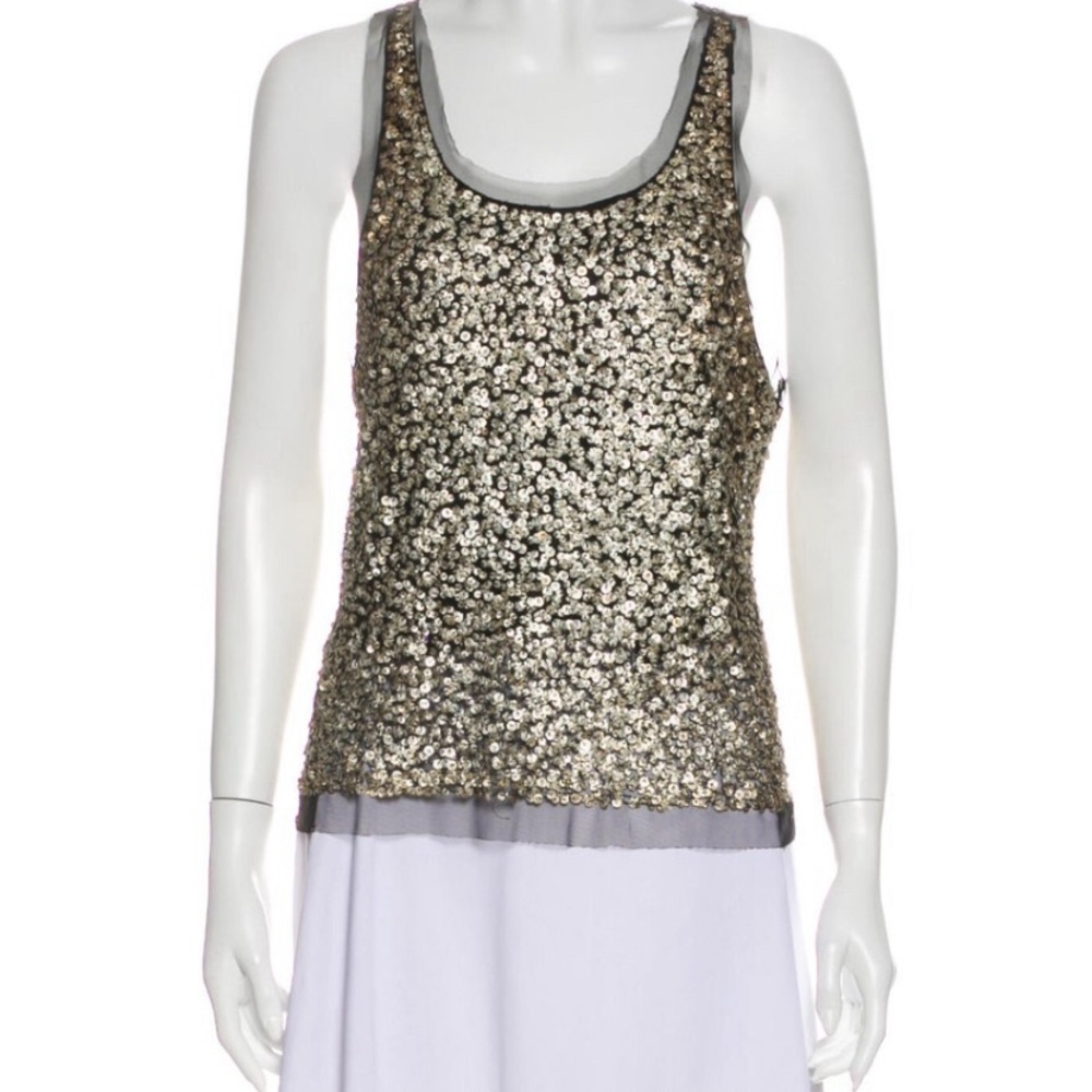 Gryphon Gold Sequin Tank Top